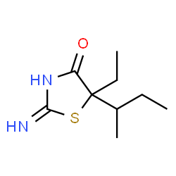 4-Thiazolidone,5-sec-butyl-5-ethyl-2-imino-(4CI)结构式