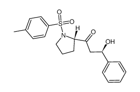 1-[1-(4-toluensulphonyl)-1-azacyclopentan-2-yl]-3-hydroxy-3-phenyl-1-propanone Structure