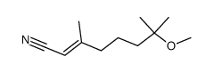 7-methoxy-3,7-dimethyloct-2-enenitrile Structure
