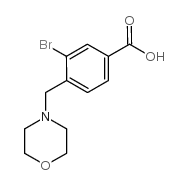 3-溴-4-(吗啉甲基)苯甲酸结构式