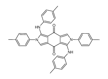 2,6-Bis(4-methylphenyl)-1,5-bis(4-methylphenylamino)benzo[1,2-c:4,5-c']dipyrrol-4,8(2H,6H)-dion Structure