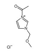 3-acetyl-1-(methoxymethyl)-1H-imidazol-3-ium chloride Structure