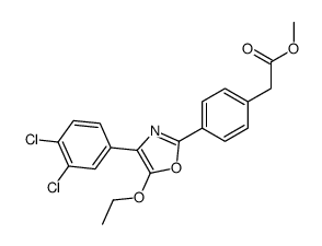 methyl 2-[4-[4-(3,4-dichlorophenyl)-5-ethoxy-1,3-oxazol-2-yl]phenyl]acetate Structure