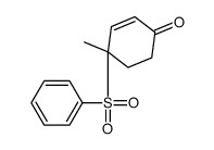 4-(benzenesulfonyl)-4-methylcyclohex-2-en-1-one结构式