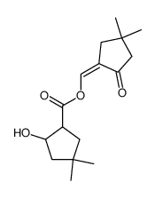 (Z)-(4,4-dimethyl-2-oxocyclopentylidene)methyl 2-hydroxy-4,4-dimethylcyclopentane-1-carboxylate结构式