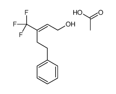 acetic acid,5-phenyl-3-(trifluoromethyl)pent-2-en-1-ol结构式