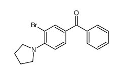 (3-bromo-4-pyrrolidin-1-ylphenyl)-phenylmethanone结构式