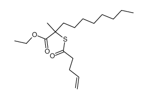 (+/-)-2-(4-pentenoyl)sulfanyl-2-methyldecanoic acid ethyl ester Structure
