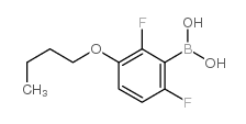 3-丁氧基-2,6-二氟苯基硼酸结构式