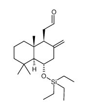 2-((1S,4S,4aS,8aR)-5,5,8a-trimethyl-2-methylene-4-((triethylsilyl)oxy)decahydronaphthalen-1-yl)acetaldehyde结构式