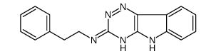 N-(2-phenylethyl)-5H-[1,2,4]triazino[5,6-b]indol-3-amine结构式