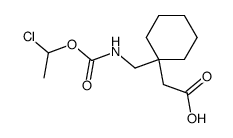 1-{[(α-chloroethoxy)carbonyl]aminomethyl}-1-cyclohexane acetic acid Structure