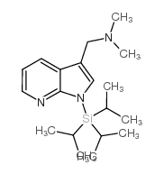N,N-二甲基-1-[三(1-甲基乙基)甲硅烷基]-1H-吡咯并[2,3-b]吡啶-3-甲胺结构式