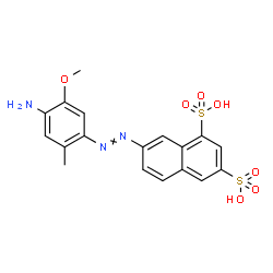 7-[(4-amino-5-methoxy-2-methylphenyl)azo]naphthalene-1,3-disulphonic acid structure
