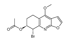 (7S,8S)-8-bromo-4-methoxy-5,6,7,8-tetrahydrofuro[2,3-b]quinolin-7-yl acetate结构式