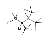 ((di-tert-butyl(methyl)silyl)(fluorodimethylsilyl)(trimethylsilyl)methyl)lithium Structure