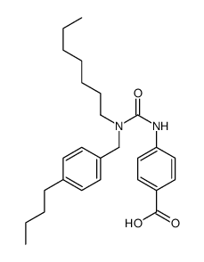4-[[(4-butylphenyl)methyl-heptylcarbamoyl]amino]benzoic acid Structure