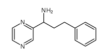 3-苯基-1-吡嗪-2-丙胺结构式