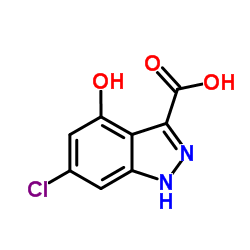 6-Chloro-4-hydroxy-1H-indazole-3-carboxylic acid Structure