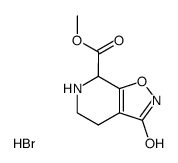 (RS)-methyl 3-hydroxy-4,5,6,7-tetrahydroisoxazolo<5,4-c>pyridine-7-carboxylate hydrobromide Structure