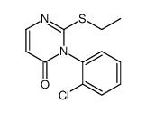 3-(2-chlorophenyl)-2-ethylsulfanylpyrimidin-4-one结构式