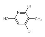 2-氯-4,6-二羟基-3-甲基吡啶结构式
