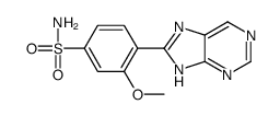 3-methoxy-4-(7H-purin-8-yl)benzenesulfonamide结构式
