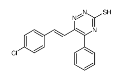 6-[2-(4-chlorophenyl)ethenyl]-5-phenyl-2H-1,2,4-triazine-3-thione结构式