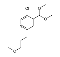5-chloro-4-(dimethoxymethyl)-2-(3-methoxypropyl)pyridine Structure