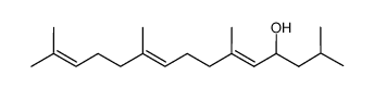 (5E,9E)-2,6,10,14-tetramethylpentadeca-5,9,13-trien-4-ol Structure