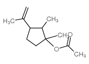 乙酸1,2-二甲基-3-(1-甲基乙烯基)环戊酯结构式