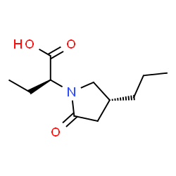 (2S)-2-[(4R)-2-Oxo-4-propyl-1-pyrrolidinyl]butanoic acid Structure