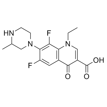 Lomefloxacin Structure