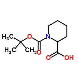 N-BOC-2-Piperidinecarboxylic acid structure