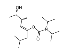 Diisopropyl-carbamic acid (Z)-(3R,4S)-4-hydroxy-1-isobutyl-3-methyl-pent-1-enyl ester结构式