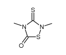 2,4-dimethyl-1,2,4-thiadiazolidine-3-thione-5-one结构式