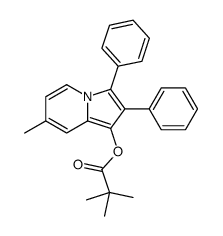 (7-methyl-2,3-diphenylindolizin-1-yl) 2,2-dimethylpropanoate Structure