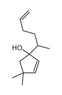 1-hex-5-en-2-yl-4,4-dimethylcyclopent-2-en-1-ol结构式