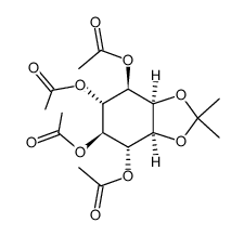 (+/-)-3,4,5,6-tetra-O-acetyl-1,2-O-isopropylidene-myo-inositol Structure