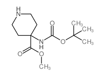 4-N-BOC-哌啶-4-甲酸甲酯结构式