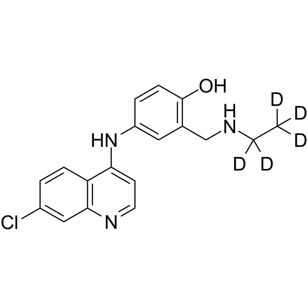 N-Desethyl amodiaquine-d5 Structure