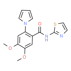 4,5-Dimethoxy-2-(1H-pyrrol-1-yl)-N-(1,3-thiazol-2-yl)benzamide picture
