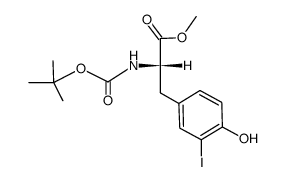 N-Boc-3-iodo-L-tyrosine methyl ester结构式