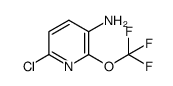 6-Chloro-2-(trifluoromethoxy)pyridin-3-amine结构式