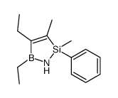 4,5-diethyl-2,3-dimethyl-2-phenyl-1H-1,2,5-azasilaborole结构式