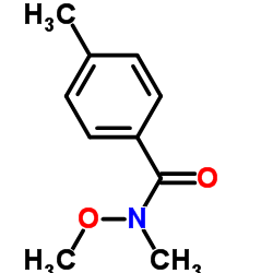 N-甲氧基-N,4-二甲基苯甲酰胺结构式