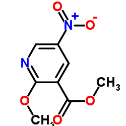 2-甲氧基-5-硝基烟酸甲酯结构式