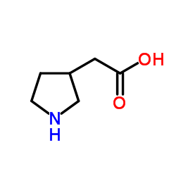 (S)-2-(吡咯烷-3-基)乙酸结构式
