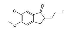 6-氯-2-(2-氟乙基)-5-甲氧基-2,3-二氢茚-1-酮结构式