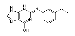 2-(3-ethylanilino)-3,7-dihydropurin-6-one Structure